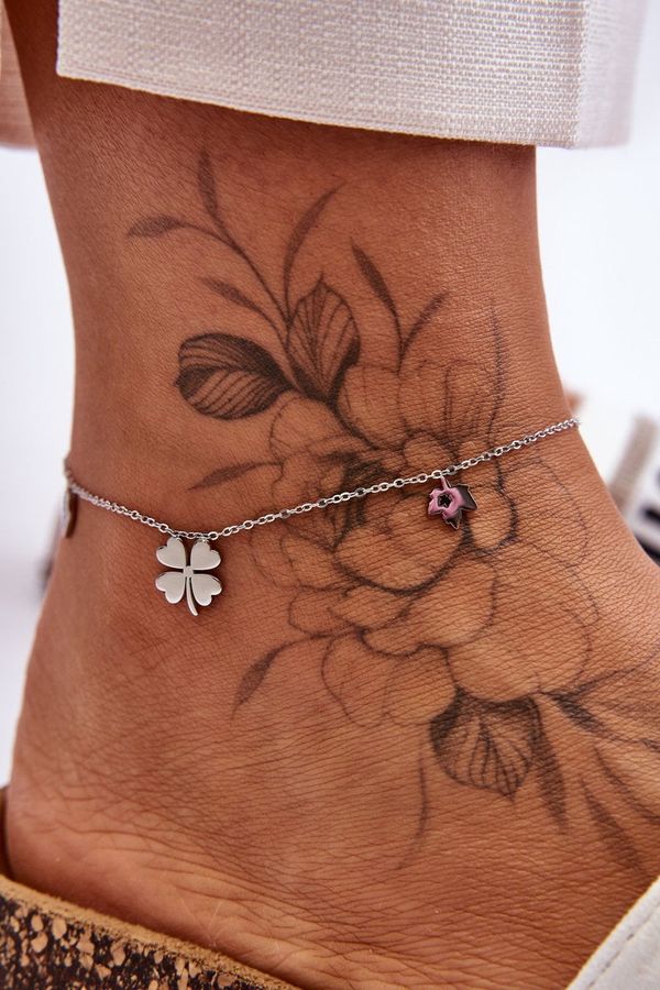 Kesi Ankle bracelet with fashion pendants silver