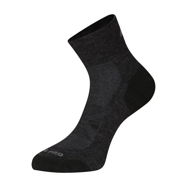 ALPINE PRO Antibacterial merino wool socks ALPINE PRO DERERE black