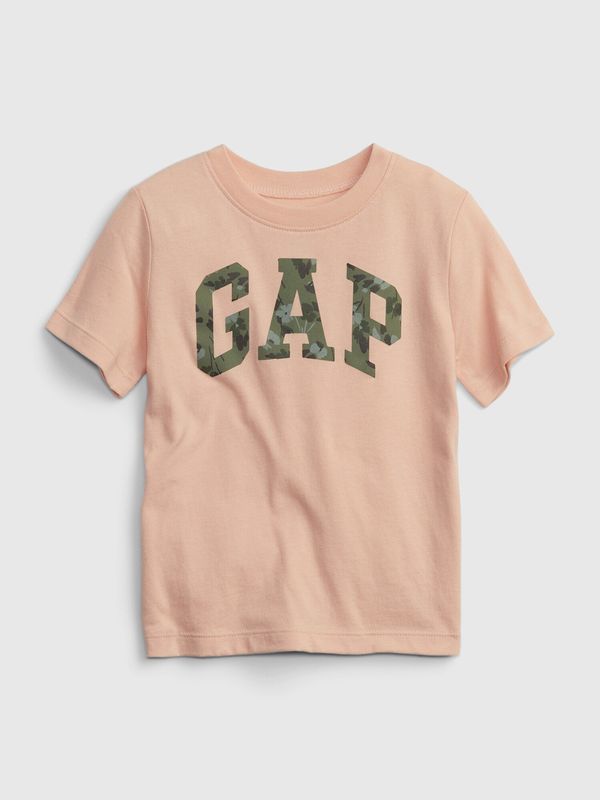 GAP Apricot boys' cotton T-shirt with GAP logo