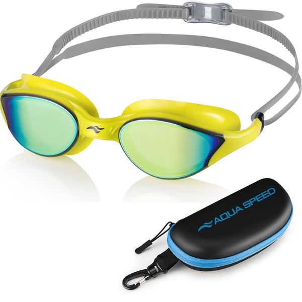 AQUA SPEED AQUA SPEED Unisex's Swimming Goggles Vortex Mirror&Case  Pattern 38