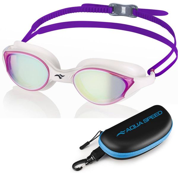 AQUA SPEED AQUA SPEED Unisex's Swimming Goggles Vortex Mirror&Case  Pattern 59