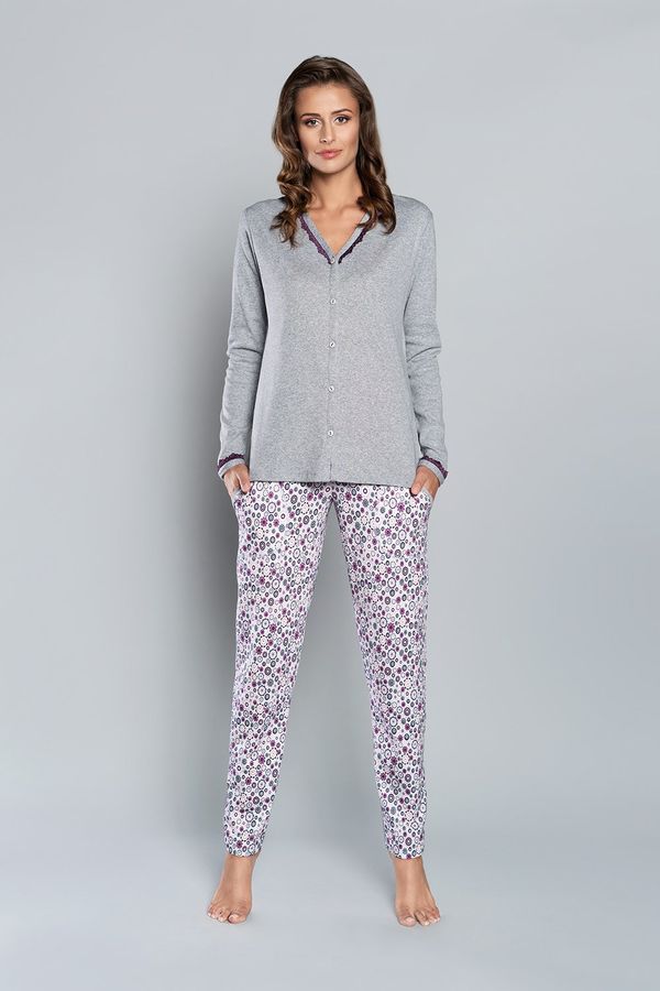 Italian Fashion Arati ́s pyjamas - long sleeves, long trousers - melange/print