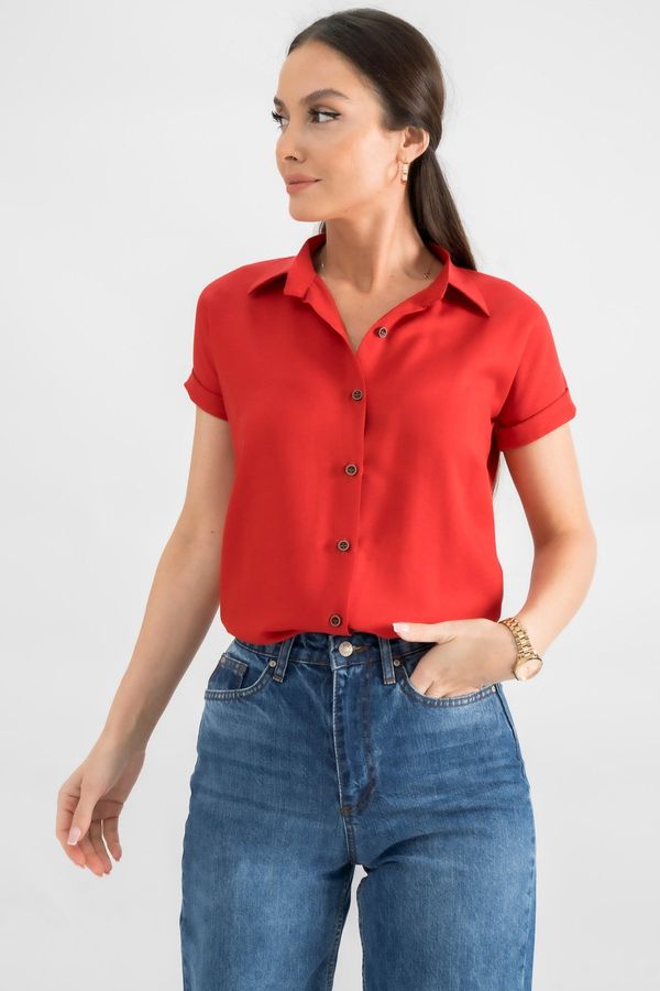 armonika armonika Women's Red Short Sleeve Shirt