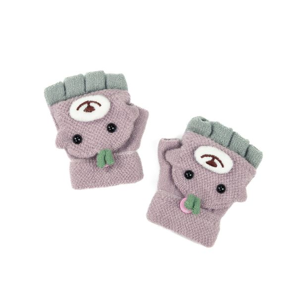 Art of Polo Art Of Polo Kids's Gloves Rk22249-1 Light Grey/Light Pink