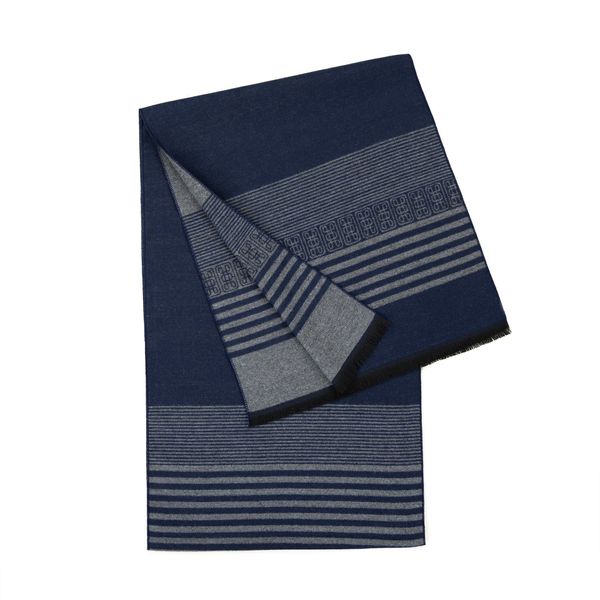 Art of Polo Art Of Polo Man's Scarf Sz23418-7 Grey/Navy Blue