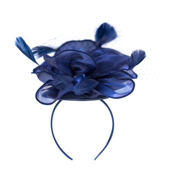 Art of Polo Art Of Polo Woman's Fascinator Cz18578-2 Navy Blue