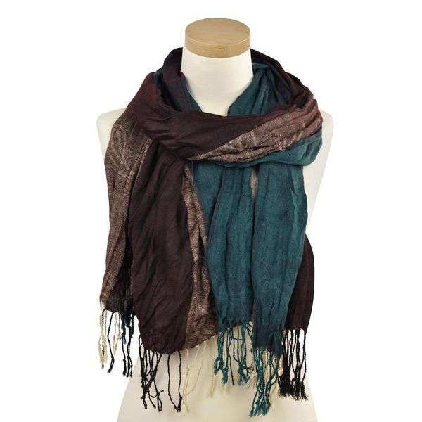 Art of Polo Art Of Polo Woman's Scarf sz0407-6 Brown/Turquoise