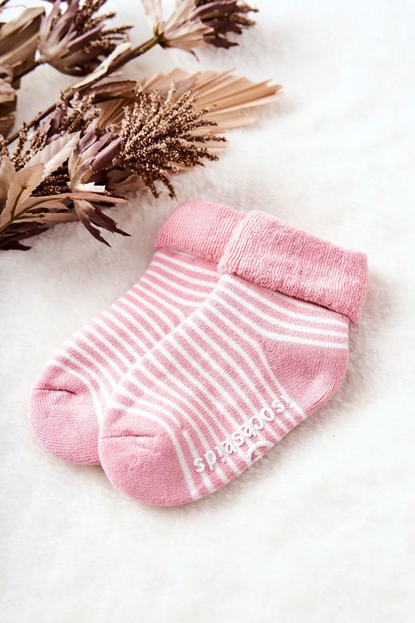 Aura.via Aura.via Children's Socks stripes Pink and white