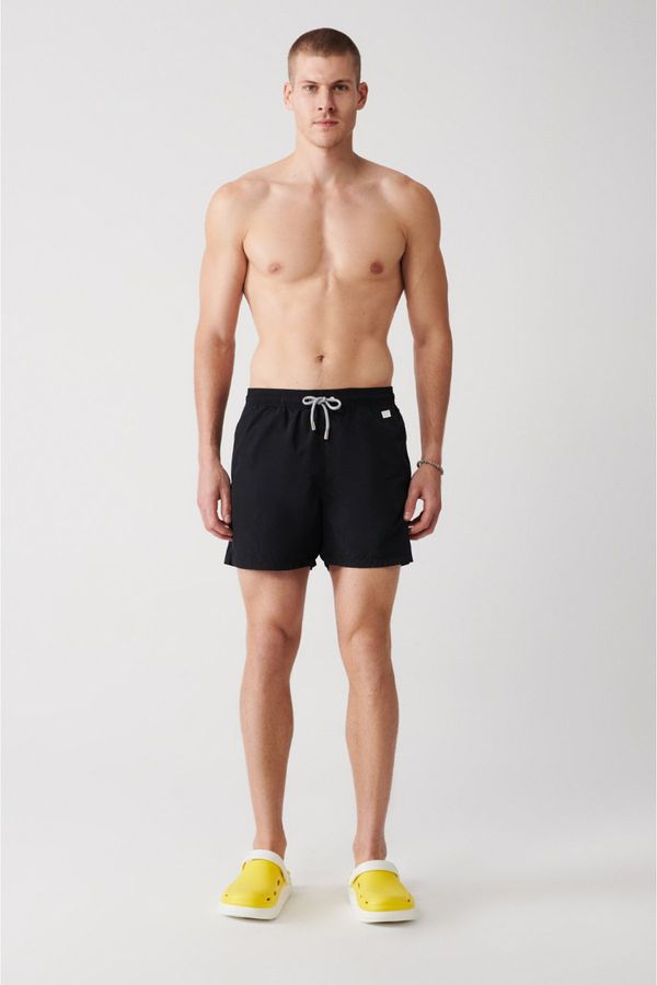 Avva Avva Men's Black Quick Dry Standard Size Plain Swimwear with Special Box, Marine Shorts