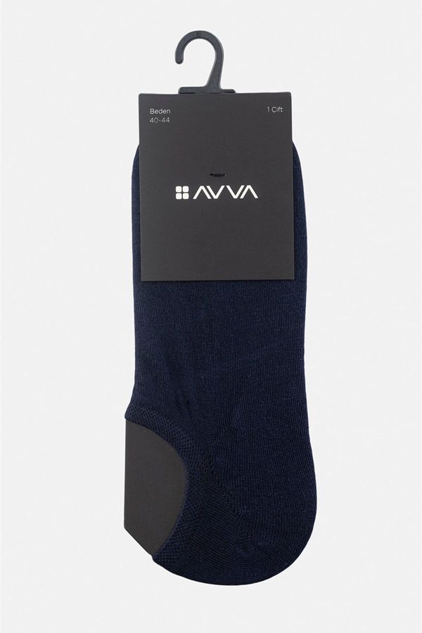 Avva Avva Men's Navy Blue Sneaker Socks