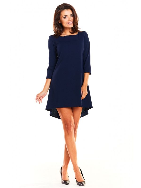 Awama Awama Woman's Dress A663 Navy Blue