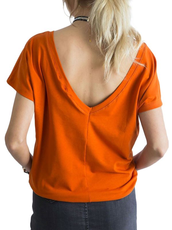 Fashionhunters Back T-shirt in dark orange