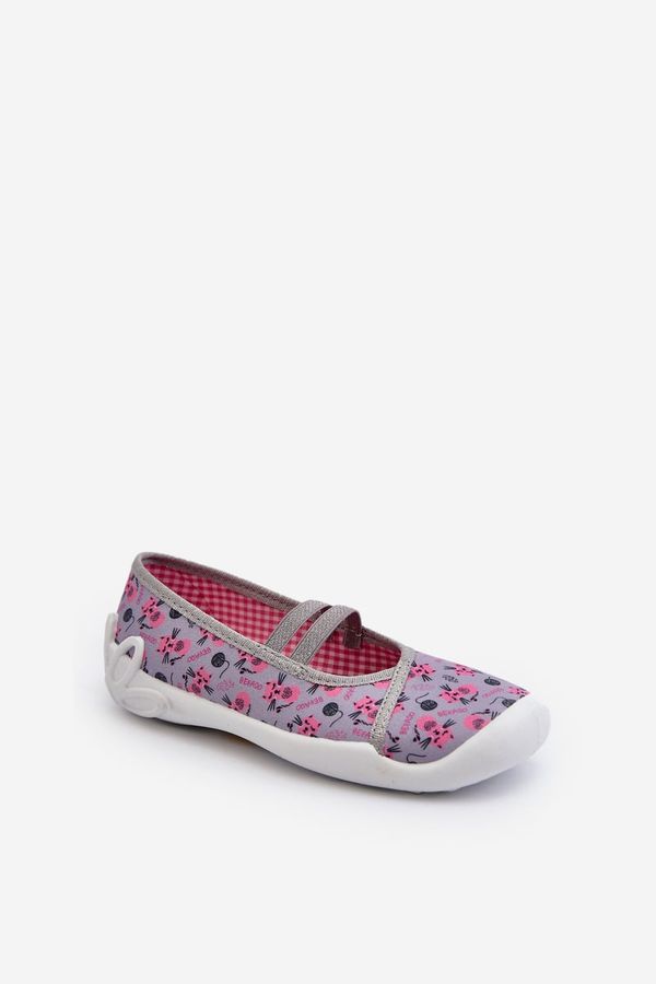 Kesi Ballet slippers for girls with kittens Grey and Pink