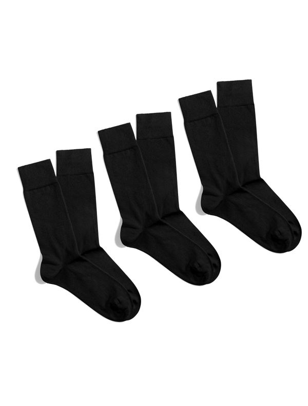 Banana Socks Banana Socks Unisex's 3Pack Socks Essentials Noir Elegance