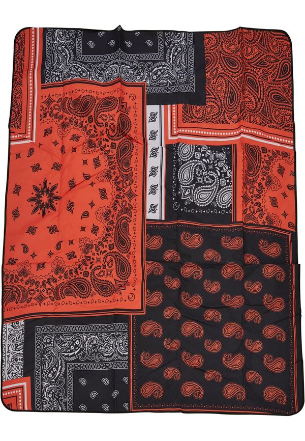 Urban Classics Accessoires Bandana Patchwork Print Blanket Black/Orange