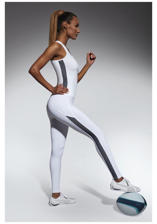 Bas Bleu Bas Bleu IMAGIN sports leggings with decorative mesh stripes