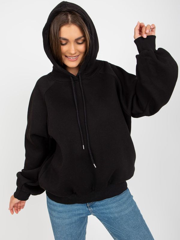Fashionhunters Basic black hoodie