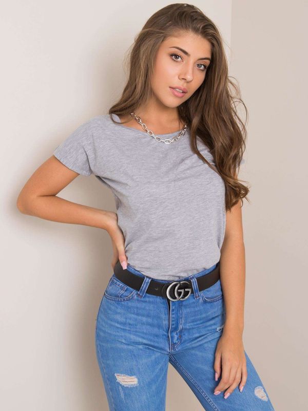 Fashionhunters Basic grey T-shirt