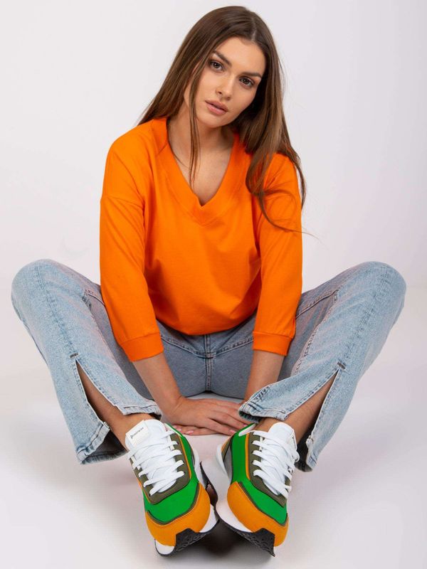Fashionhunters Basic orange blouse Oliwia