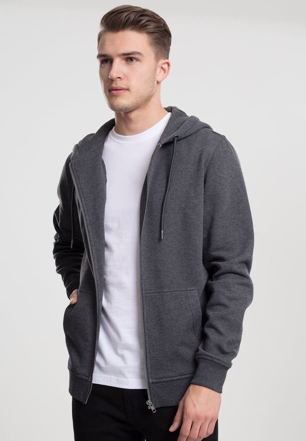 Urban Classics Basic Zipper Hoody Charcoal