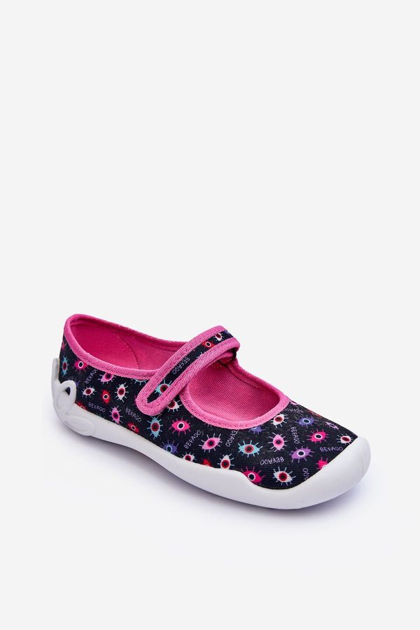 Kesi Befado Girls' Navy Blue and Pink Ballerina Slippers