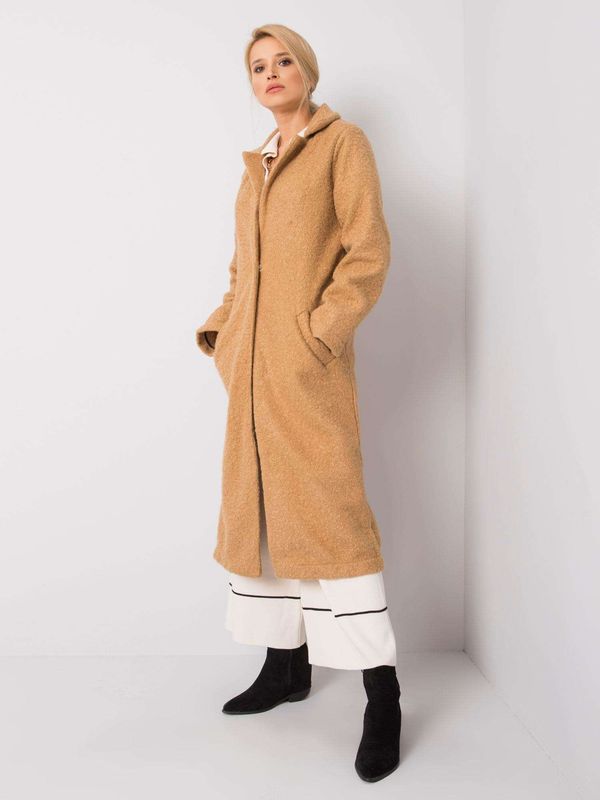 Fashionhunters Beige bouclé coat Paquita RUE PARIS