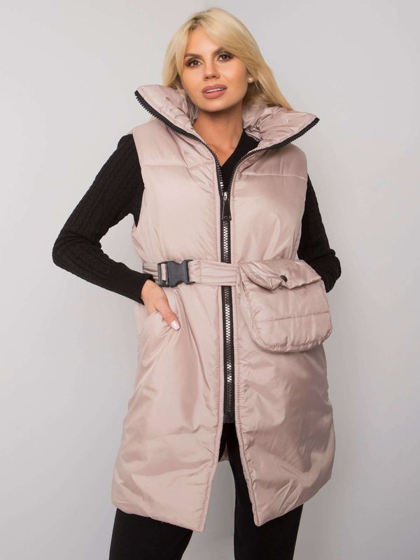 Fashionhunters Beige Down Vest