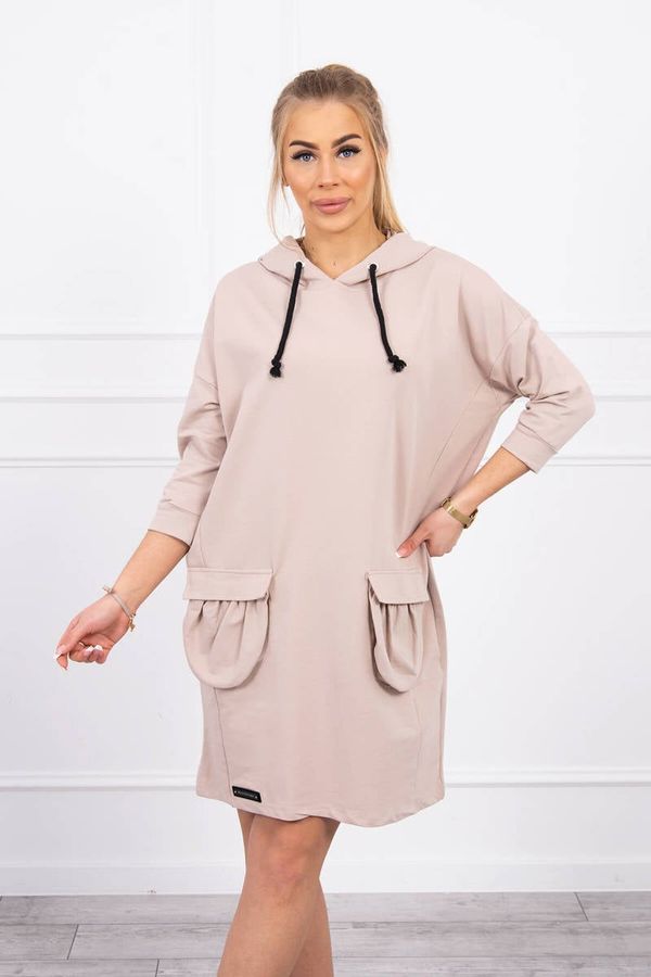 Kesi Beige dress with hood