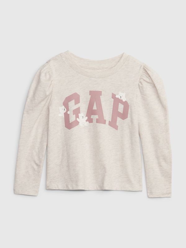 GAP Beige girls' T-shirt with GAP logo