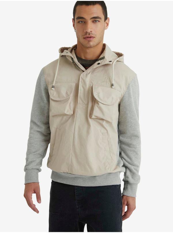 DESIGUAL Beige-gray men's sweatshirt Desigual Amelio - Men's