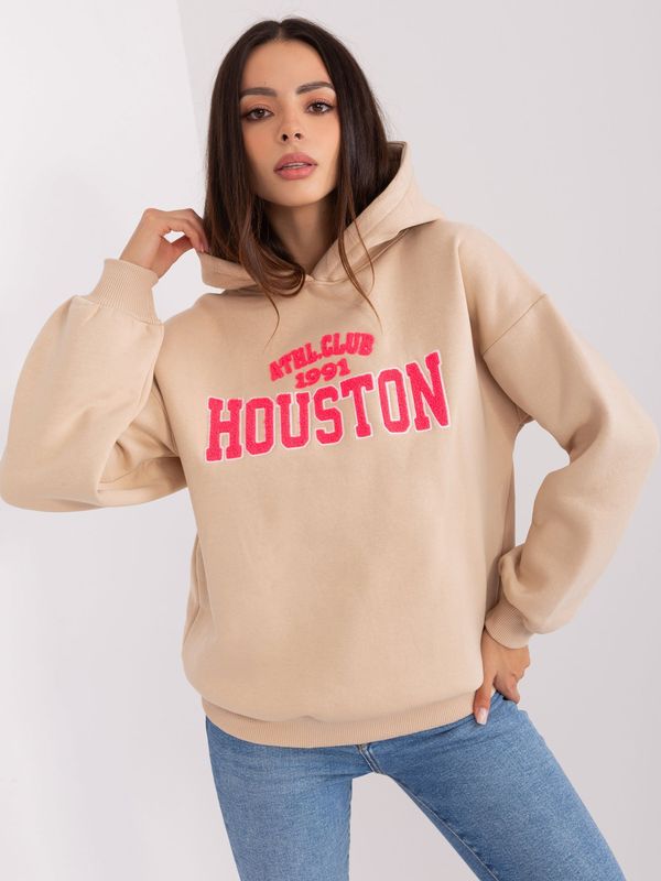 Fashionhunters Beige hoodie
