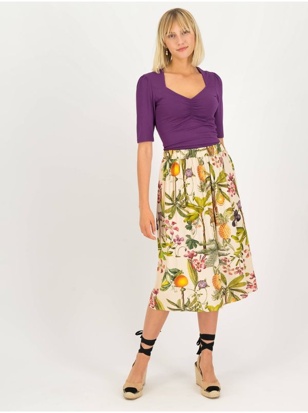 Blutsgeschwister Beige Ladies Floral Skirt Blutsgeschwister - Ladies