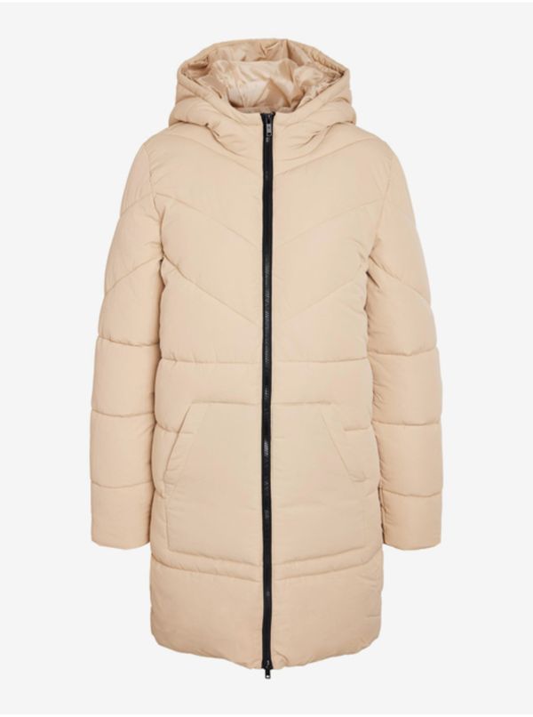 Noisy May Beige Ladies Quilted Coat Noisy May Dalcon - Women