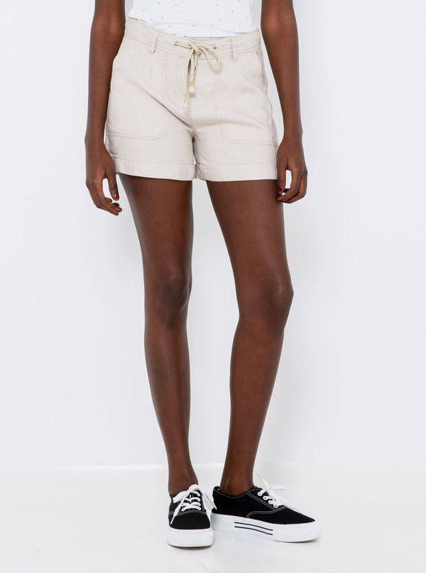 CAMAIEU Beige Linen Shorts CAMAIEU - Women