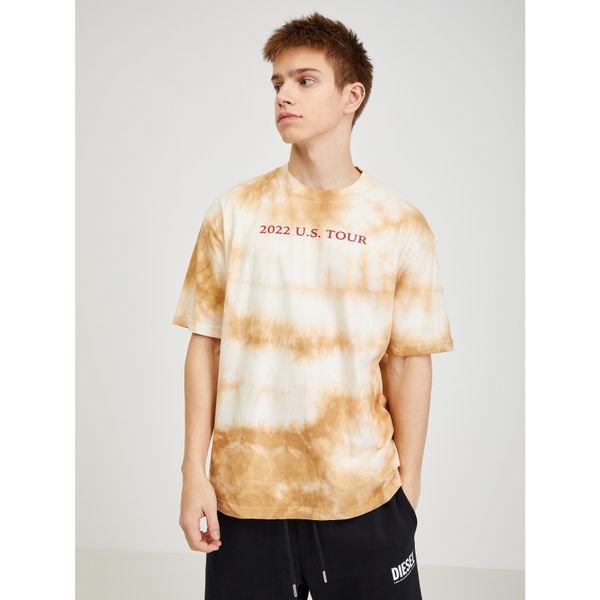 Diesel Beige Men's Batik T-Shirt Diesel - Mens