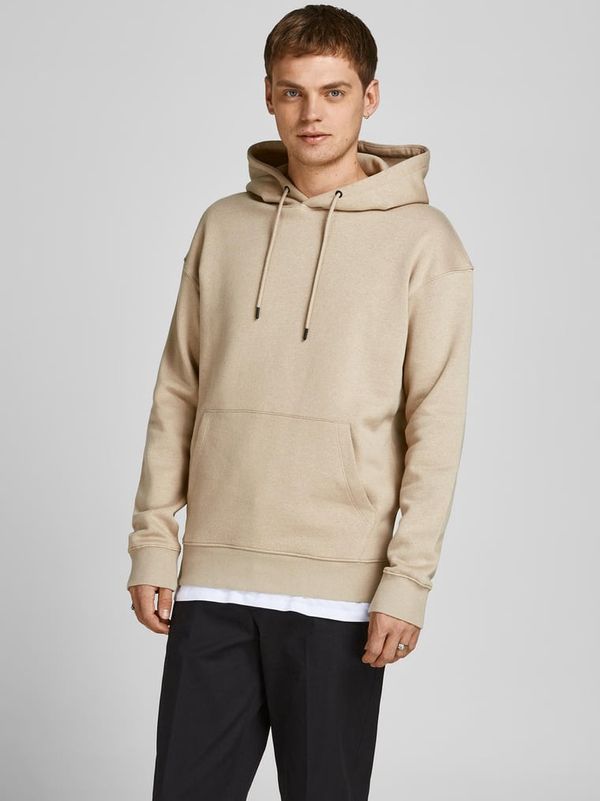 Jack & Jones Beige men's hoodie Jack & Jones Star