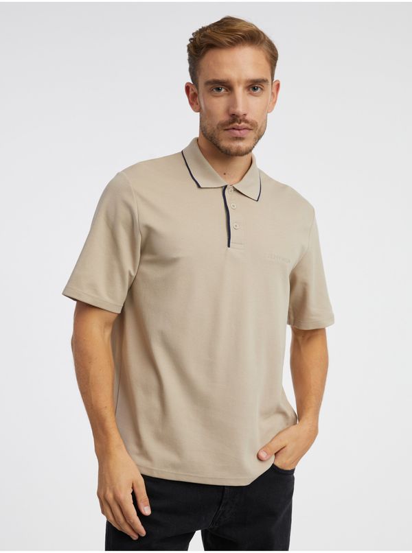 Jack & Jones Beige Mens Polo T-Shirt Jack & Jones Blamatt - Men