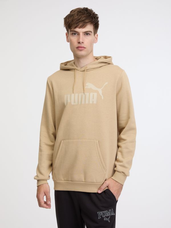 Puma Beige Men's Puma ESS Big Logo Hoodie FL