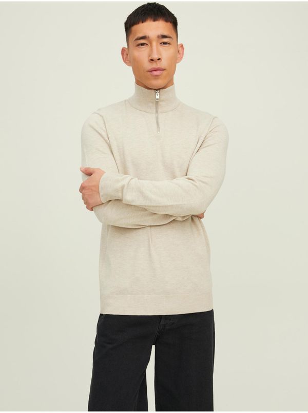 Jack & Jones Beige Mens Sweater Jack & Jones Emil - Men