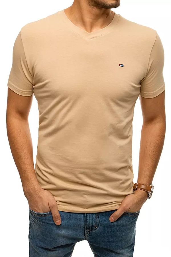 DStreet Beige Men's T-shirt without print RX4465