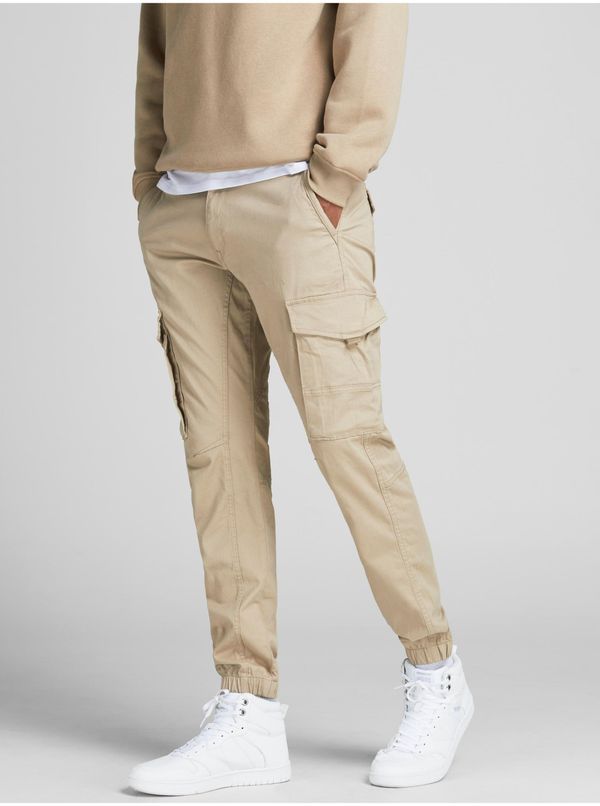 Jack & Jones Beige men's trousers with pockets by Jack & Jones Paul