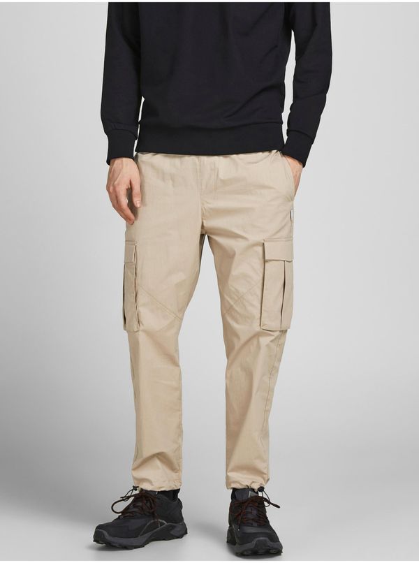 Jack & Jones Beige Pants with Pockets Jack & Jones Gordon - Men's