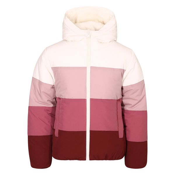 NAX Beige-pink children's winter jacket NAX KEMENO