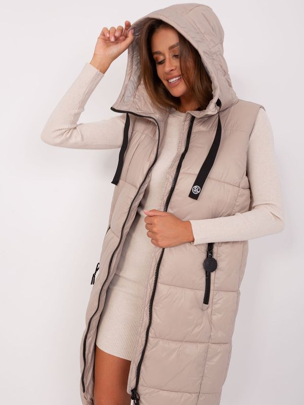 Fashionhunters Beige quilted vest from SUBLEVEL