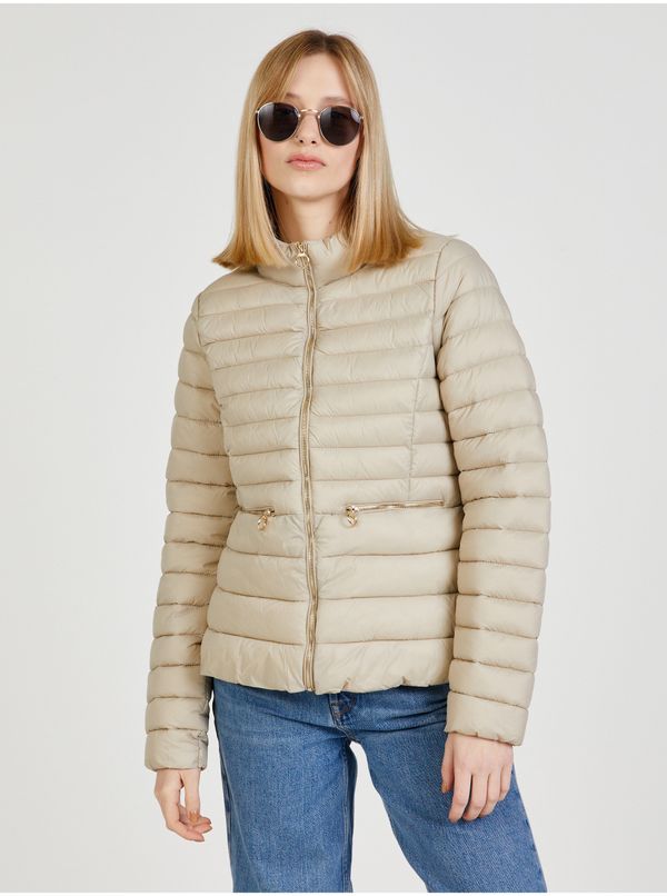 Only Beige Quilted Winter Jacket ONLY Madeline - Women