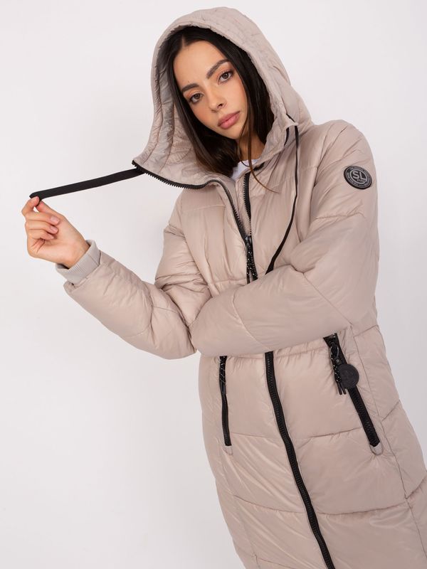 Fashionhunters Beige quilted winter jacket SUBLEVEL
