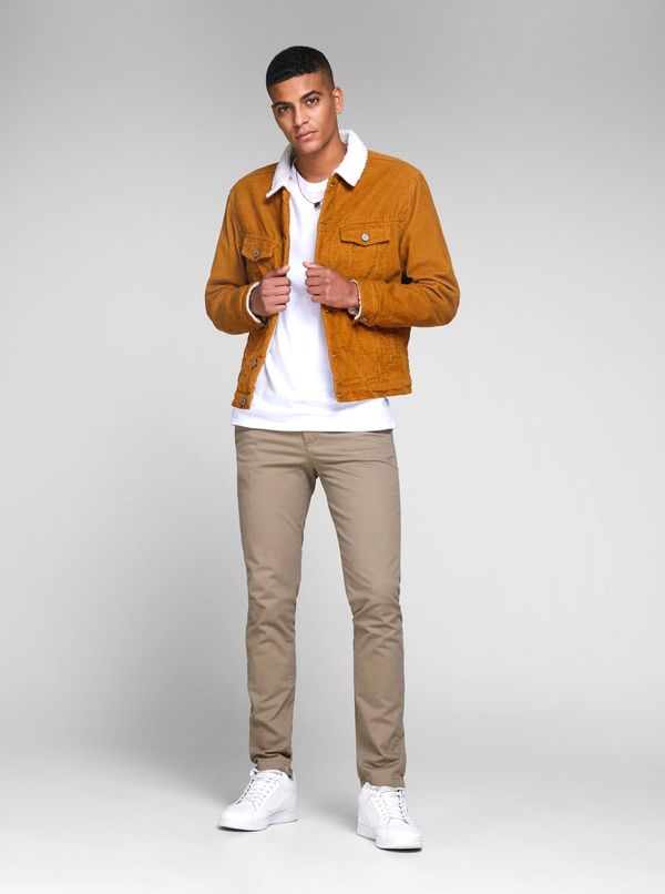 Jack & Jones Beige slim fit chinos Jack & Jones Marco