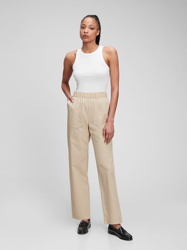 GAP Beige women's khaki high rise trousers Washwell GAP