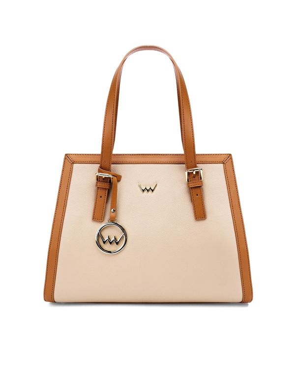 VUCH Beige women's leather handbag Vuch Pritta Beige
