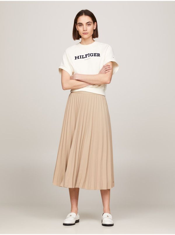 Tommy Hilfiger Beige women's pleated skirt Tommy Hilfiger - Women